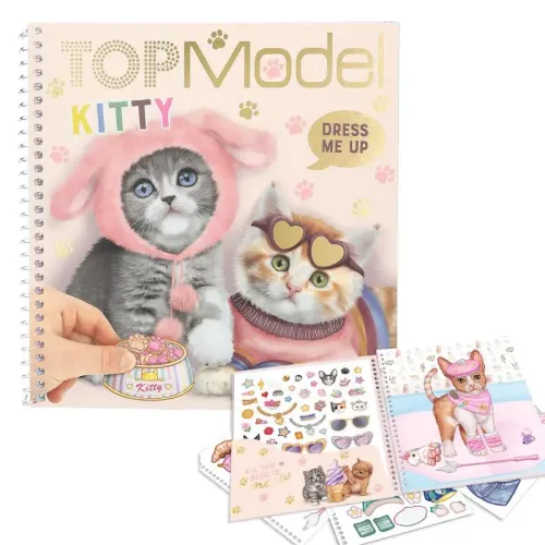 TOPModel Dress Me Up Stickerbook KITTY – Album cu autocolante pentru design 